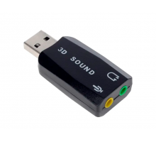 Внешняя звуковая карта USB (черная)