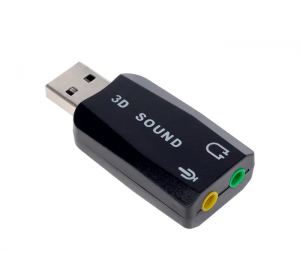 Внешняя звуковая карта USB (черная)