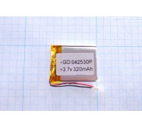 АКБ универсальная 402530p 3,7v Li-Pol 300 mAh (4*25*30 mm)