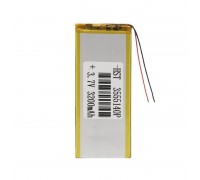 АКБ универсальная 3555140p 3,7v Li-Pol 3200 mAh (3.5*55*140 mm)