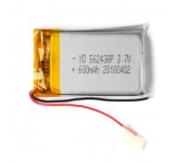 АКБ универсальная 562438p 3,7v Li-Pol 600 mAh (5.6*24*38 mm)
